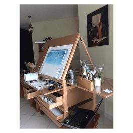 Meuble atelier d'art portes pinceaux Les Landes solférino
