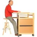 Meuble atelier d'art inclinaison du plateau supérieur à plat