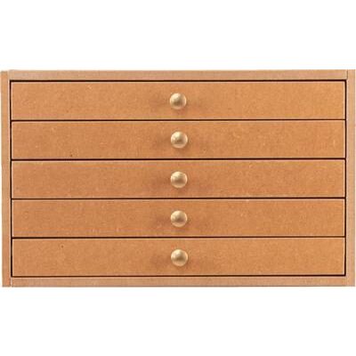 Auboi Box 13 5 Schubladen Linsenknöpfe aus Messinglles laiton