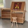Tabouret en hêtre massif
