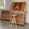 Tabouret en hêtre massif
