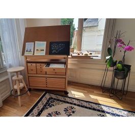 Atelier peinture orchidée pastel Vichy