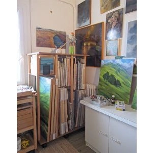 Le chariot de rangement de toiles 154 cm avec 3 tablettes