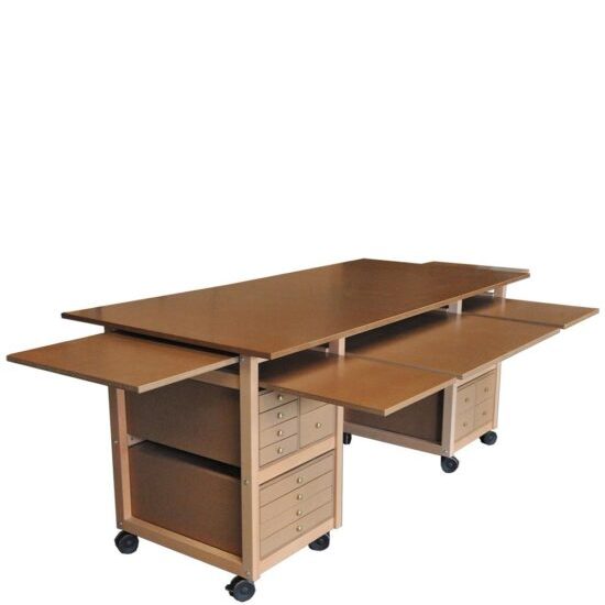 Table de couture professionnelle tiroirs et plateaux