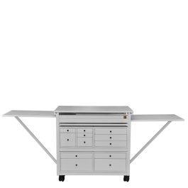 Meuble couture blanc avec tiroirs