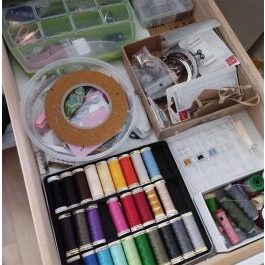 Boite couture rangement tiroir fil à coudre Betton