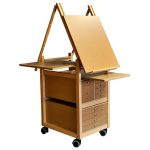 petit meuble chevalet avec tiroirs auboi tout pupitres dépliés