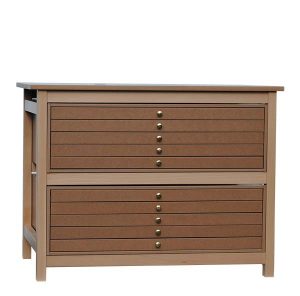 Commode rangement papiers 2 niveaux 10 tiroirs