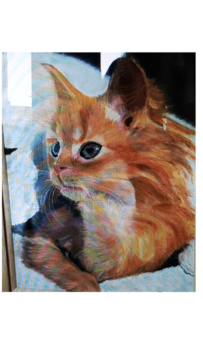 peinture le chat roux