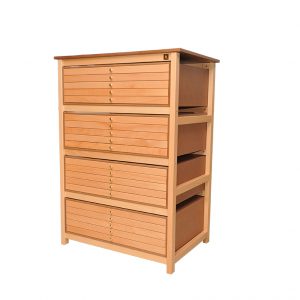 Commode quatre niveaux 20 tiroirs façades massives