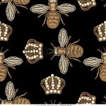 Broderie au fil d'or abeille