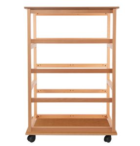 structure grande commode avec plateaux à roulettes