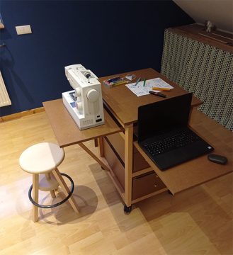 Petit atelier couture plateau machine et portable Larnod