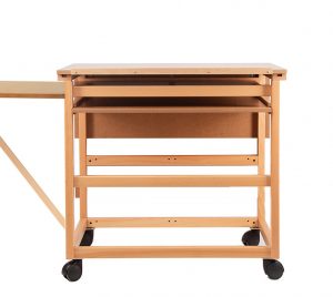 Structure meuble atelier couture M demi plt double avec plateau latéral